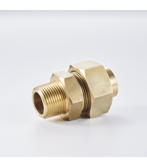 HP MALE UNION COUPLING (BRASS)  :   5/8" SW C/W 115 VITON O' RING